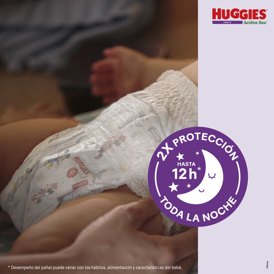 Pantaloncitos Huggies Active Sec Etapa 4/XG 25 uds